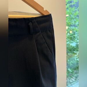 Scotch & Soda by Maison Scotch Cropped Pencil Trousers in Navy with Cuff